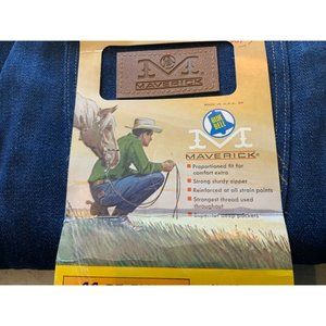 Vtg NEW Maverick Western  Denim Jeans 100% Cotton bootcut 15 Reg Blue Bell